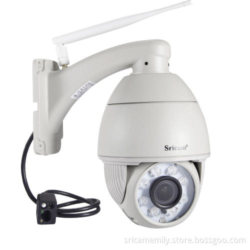 Sricam SP008 CMOS HD 720P Low Price Outdoor Pan Tilt Zoom Waterproof Metal Glass Lens Wifi IP Camera